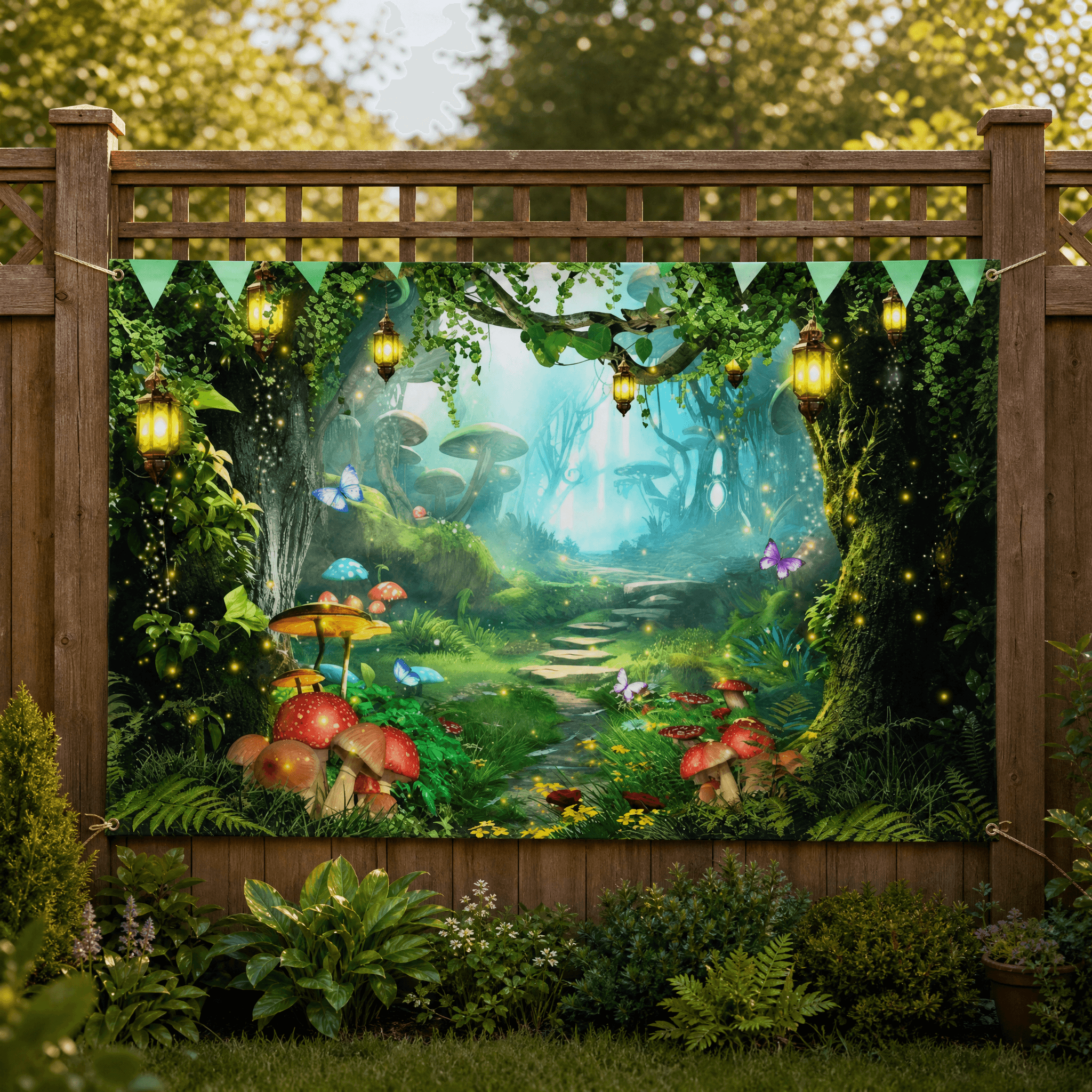 Instant Lush Garden Backdrop Screen