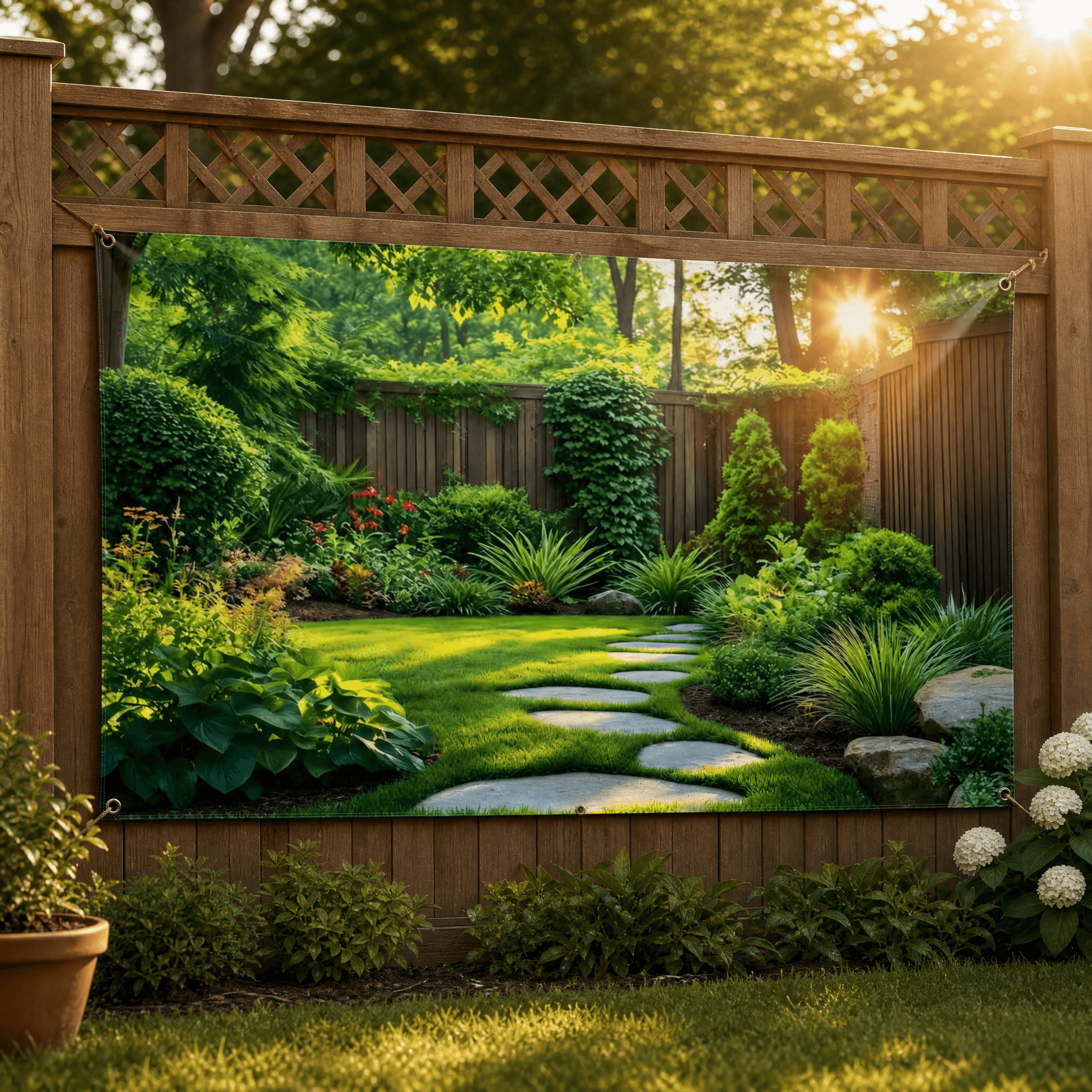 Instant Lush Garden Backdrop Screen
